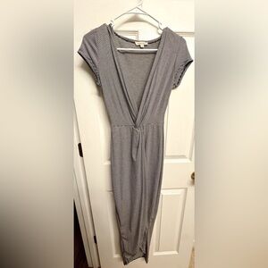 Rolla Coster Black and White V-Neck Maxi Dress